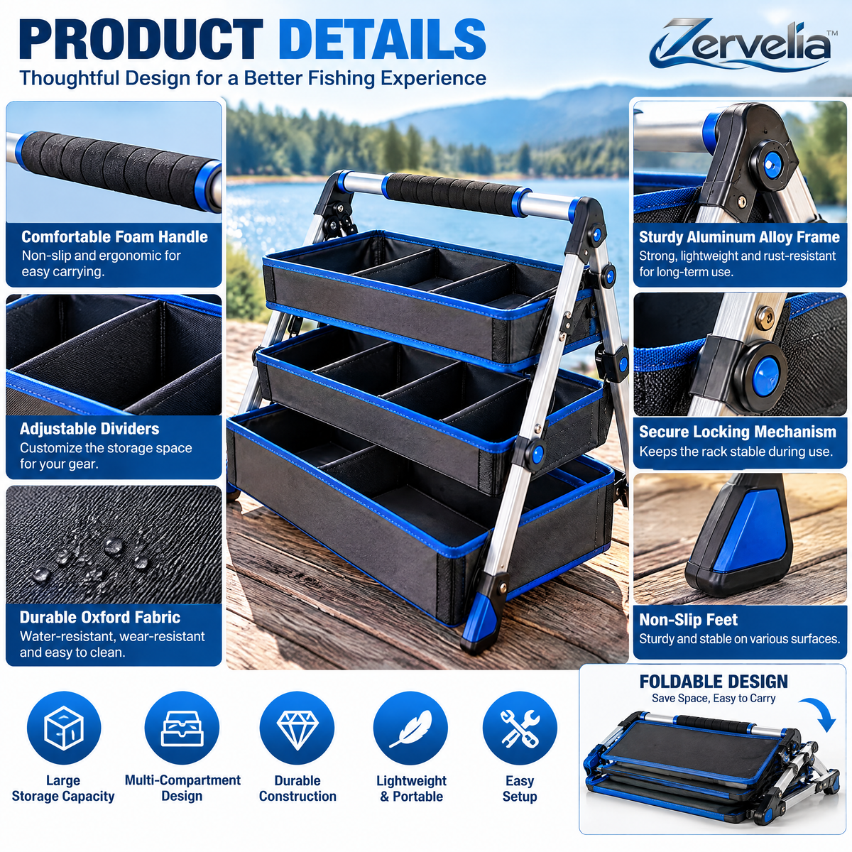 Foldable Fishing Gear Workstation/Rack
