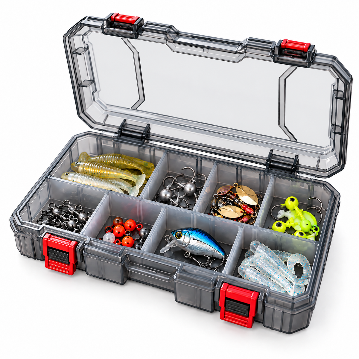 Portable fishing tackle box