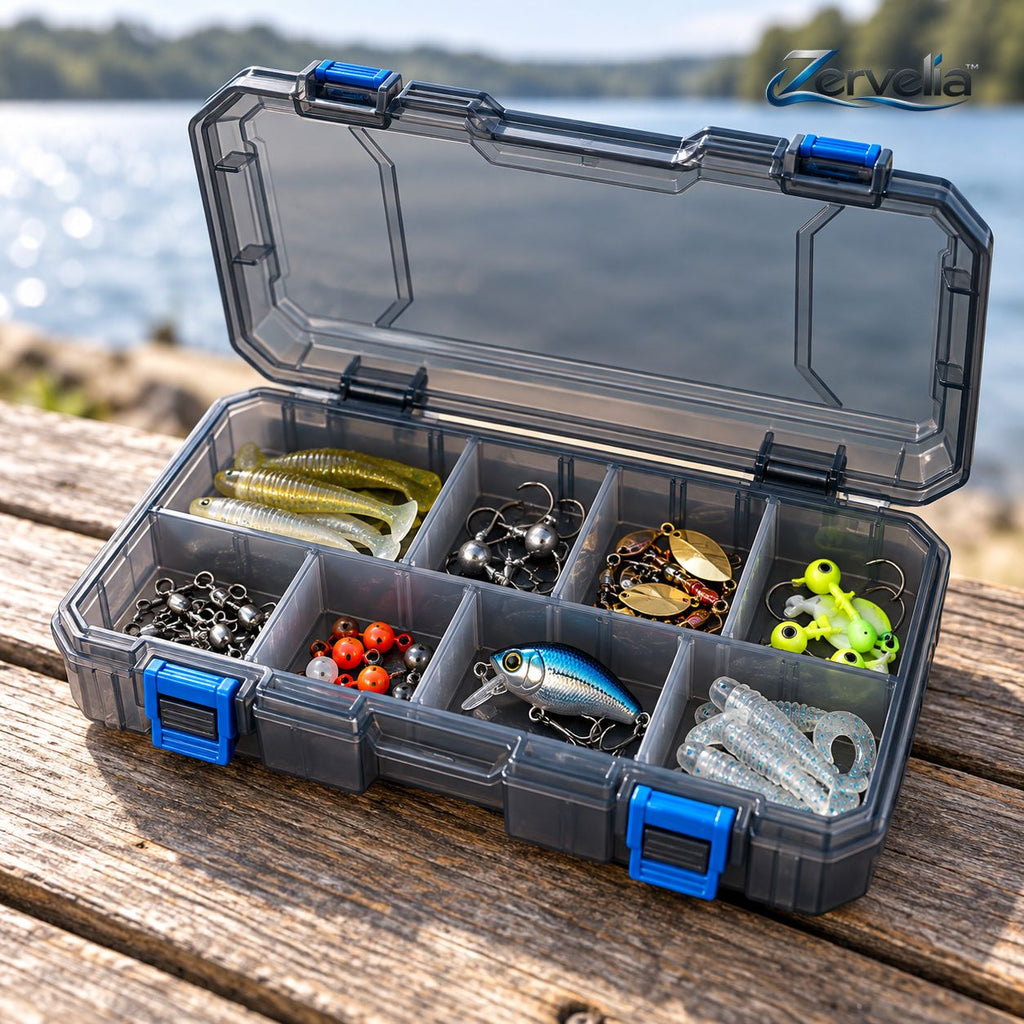 Portable fishing tackle box